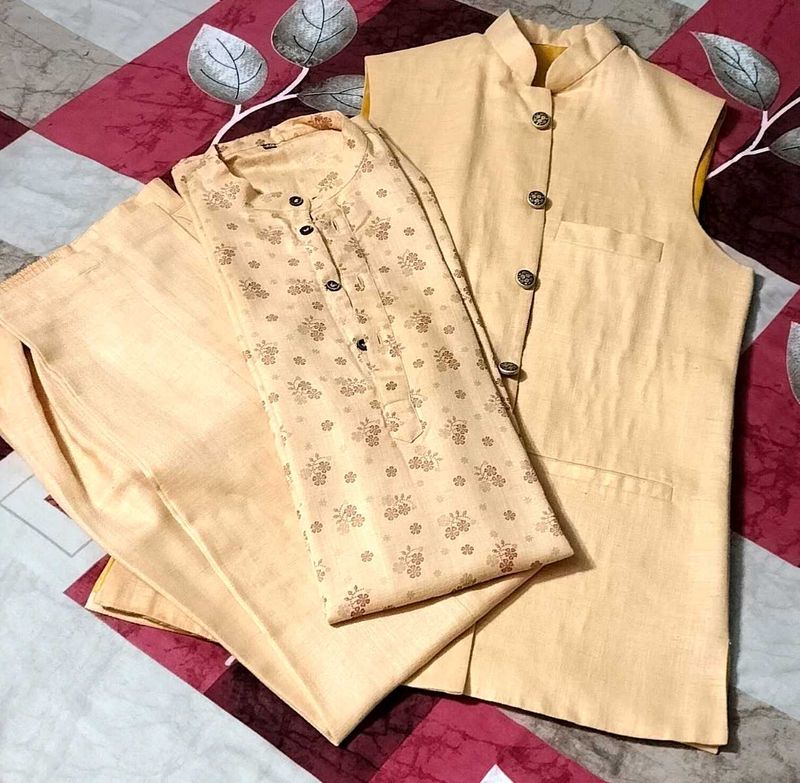 PEACH 3 PIECE KURTA SET