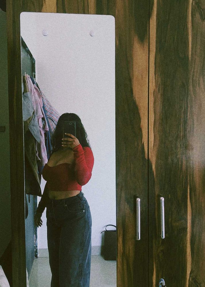 New Me Burgundy Ribbed Crop Top
