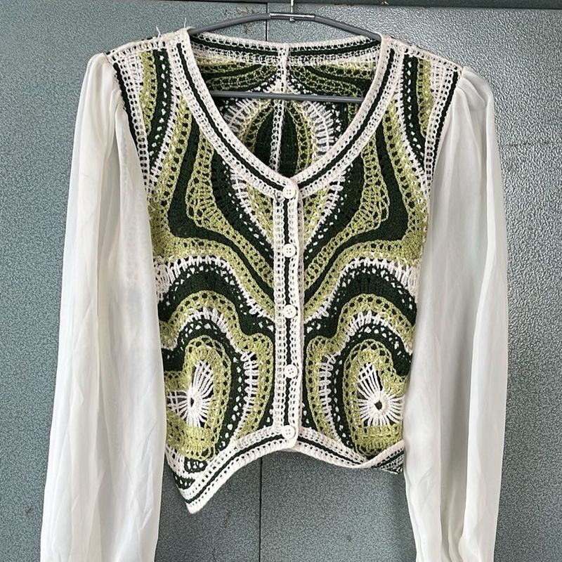 CROCHETED GREEN TOP/OUTER