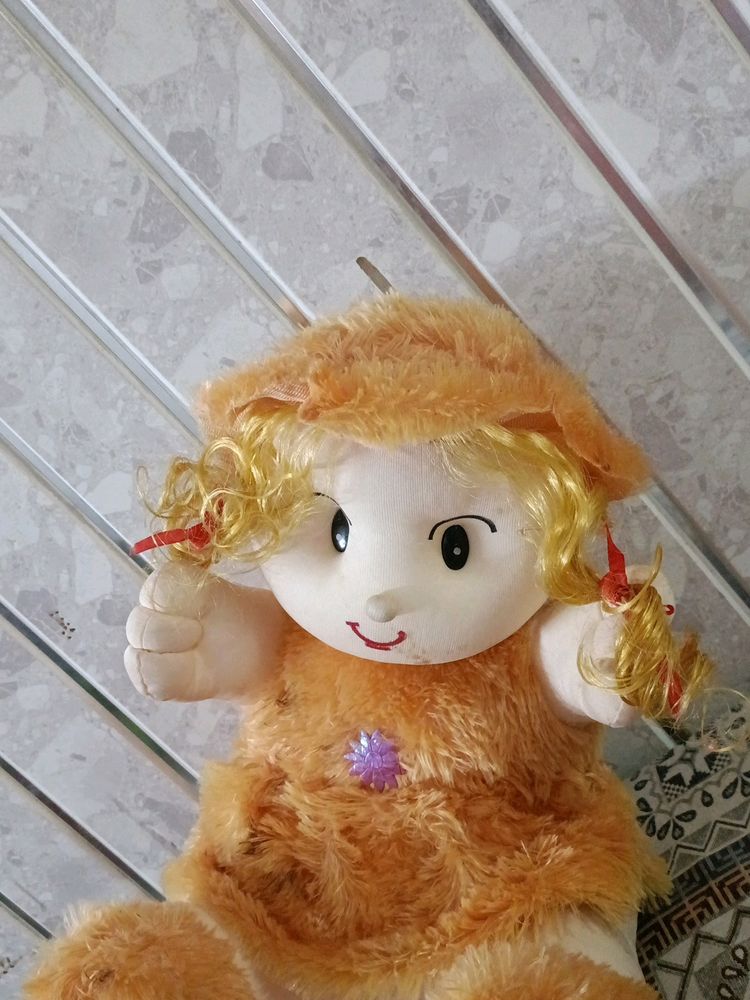 Doll With Brown Hat And Dress