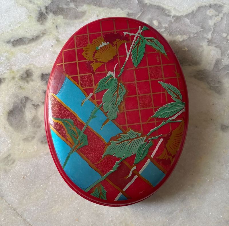 Red Floral Storage Box