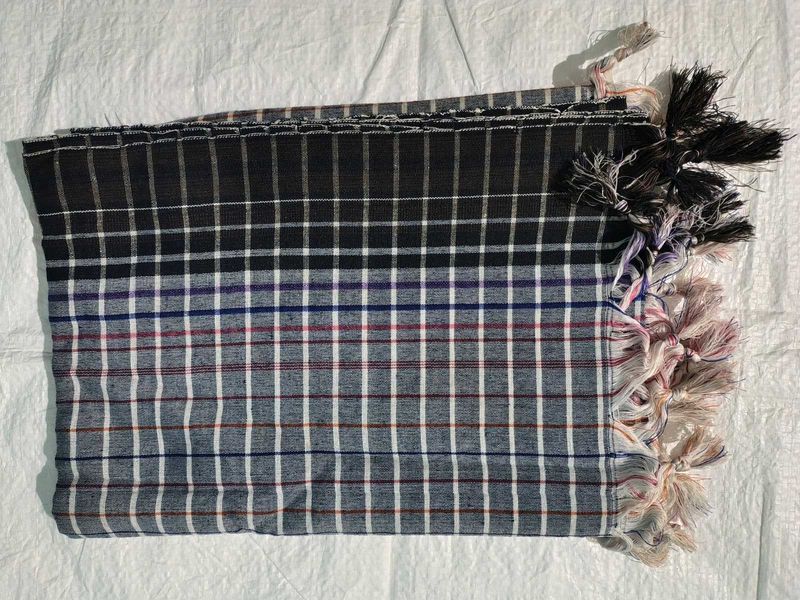 Black Checkered Cotton Towel