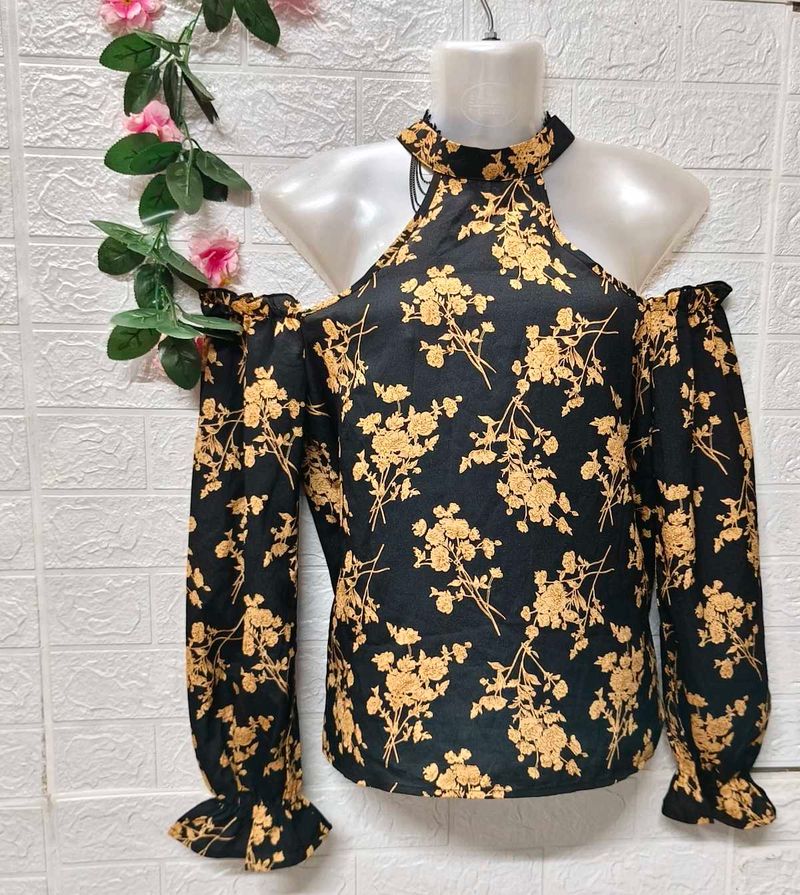 🎁Buy 2 Get 1 Free 🎁 Floral Cold Shoulder Top