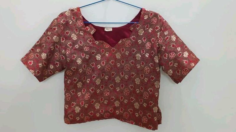 Floral Brocade Blouse