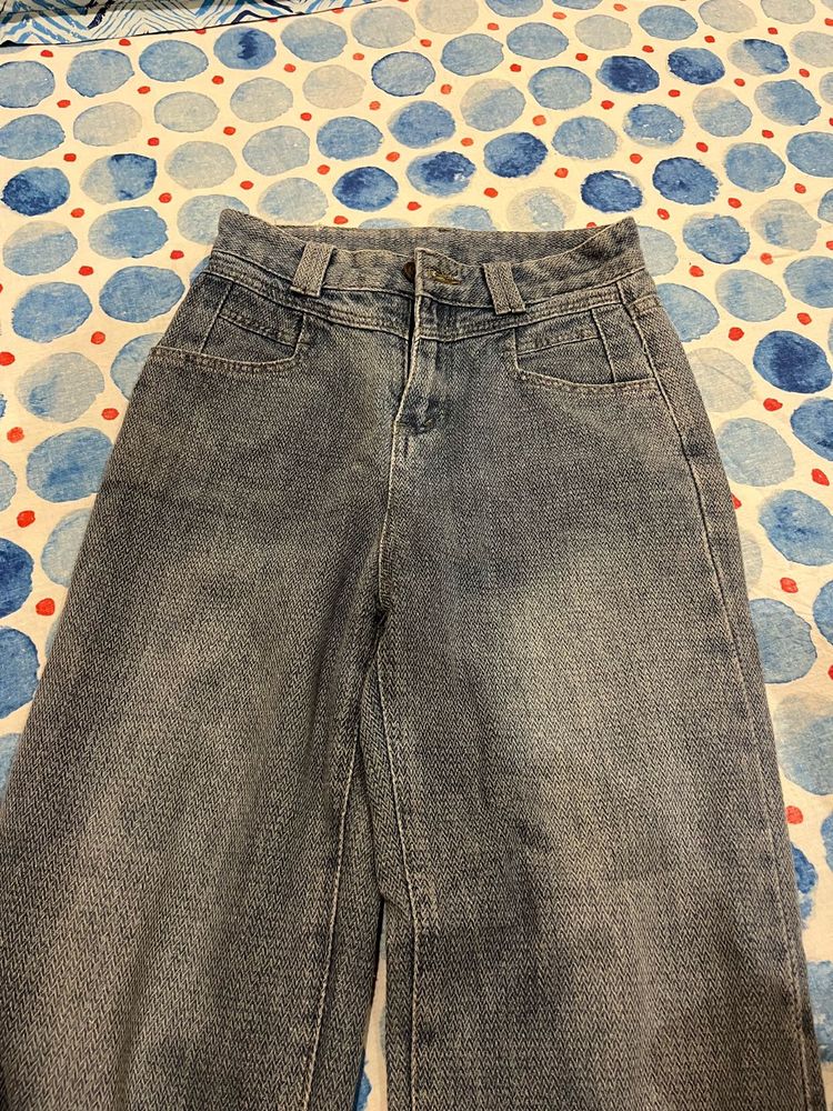 Wide Leg Denim blue Jeans