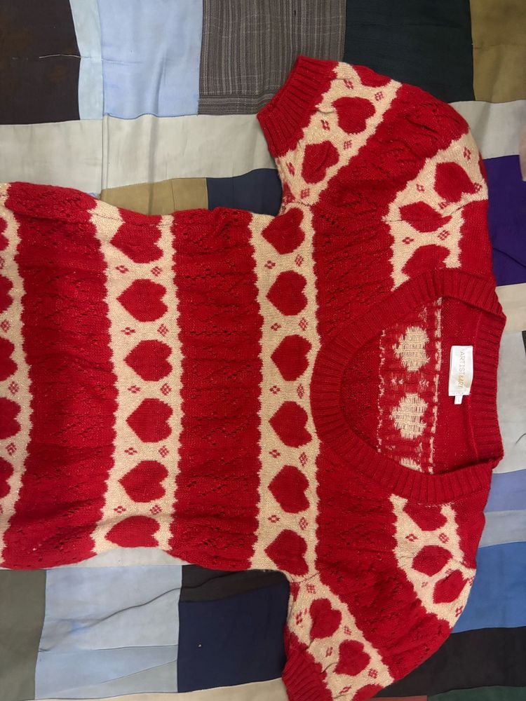 Red Heart Knit Sweater