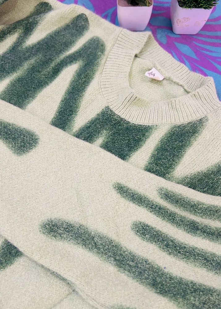 Green Crop Sweater