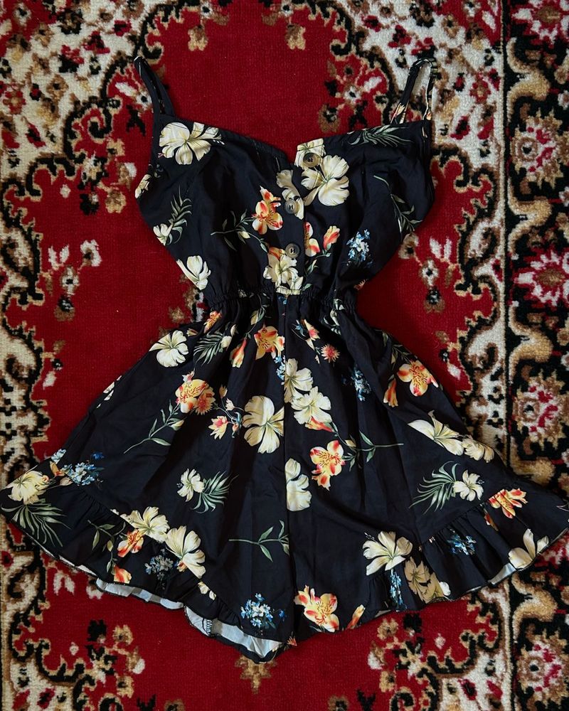 Urbanic Floral Short Jumpsuit