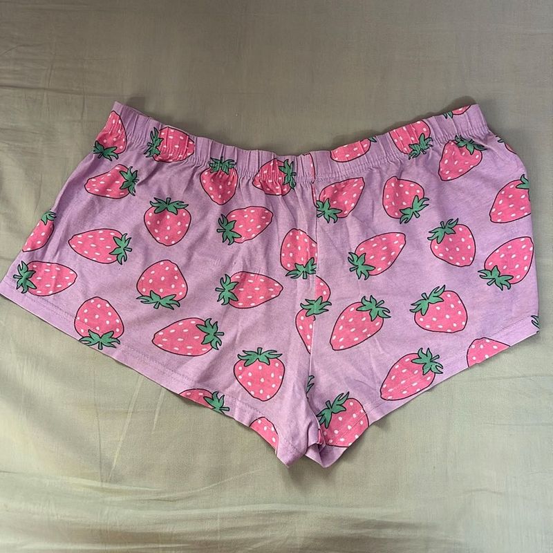 Strawberry Print Shorts