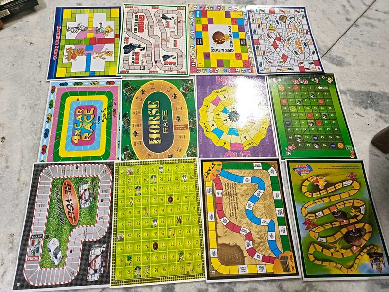 (Set Of 12) Fun Different Board Games For Kids