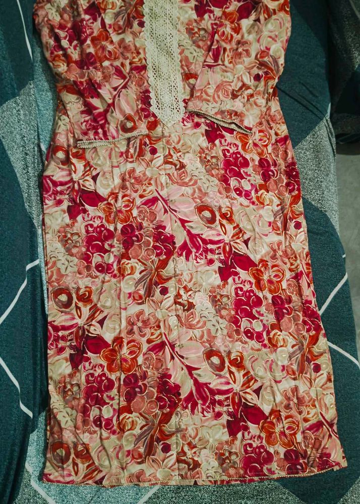 Floral Print Kurta