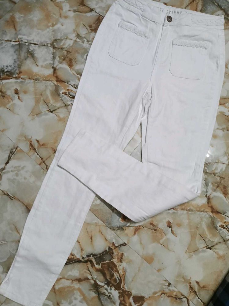 Casual White Jeans for Girls