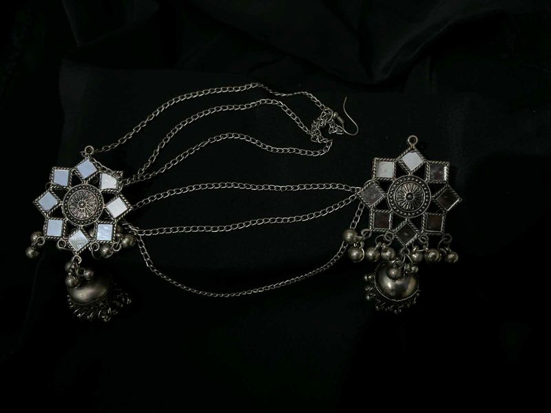 Oxidized Silver Matha Patti