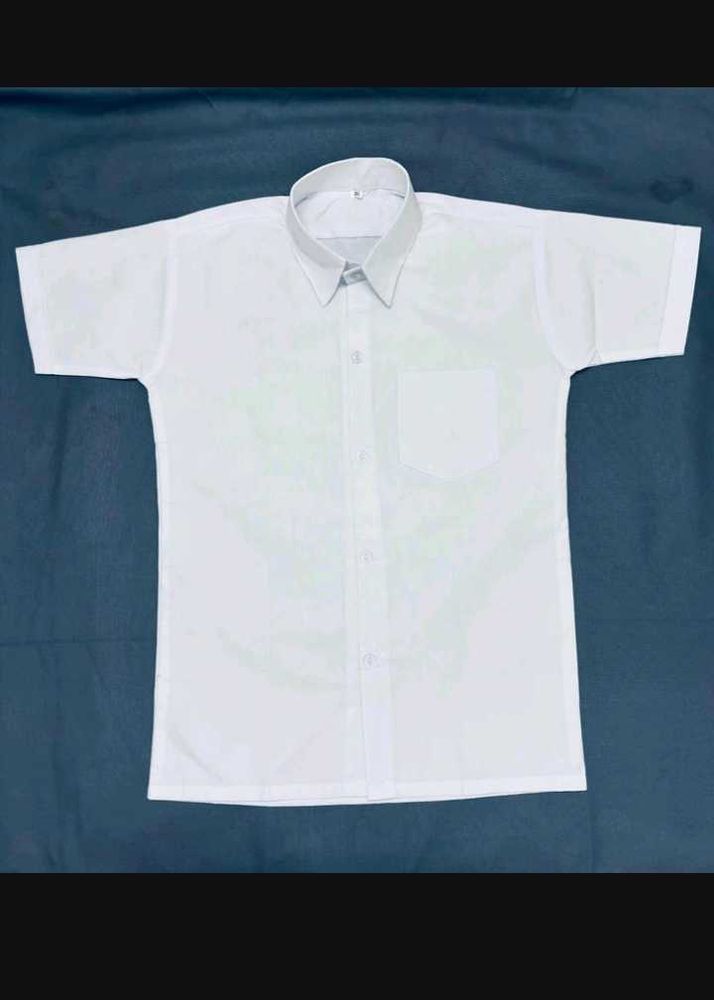 White Short Sleeve Button Down