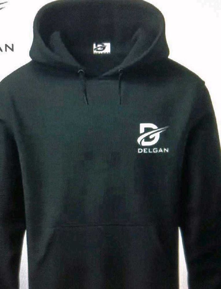 Delgan Black Hoodie