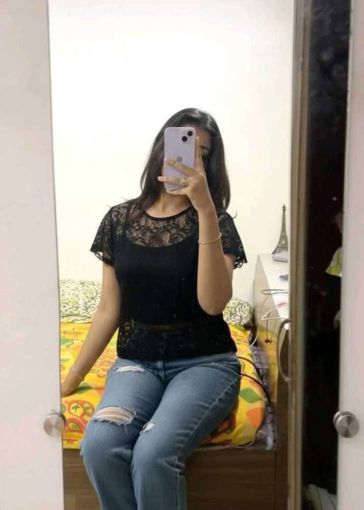 Elegant Black Lace Top