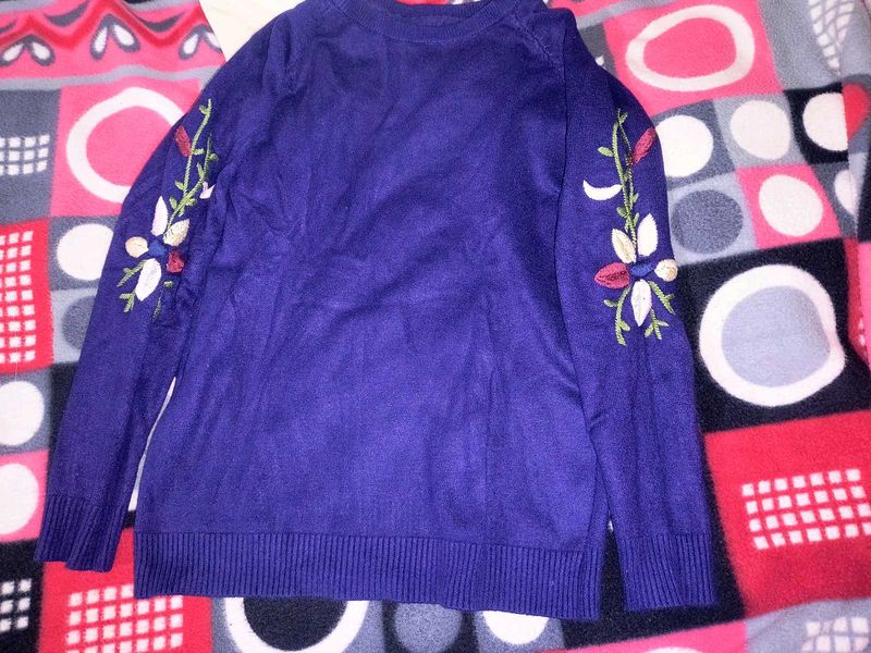 Floral Embroidered Sweater