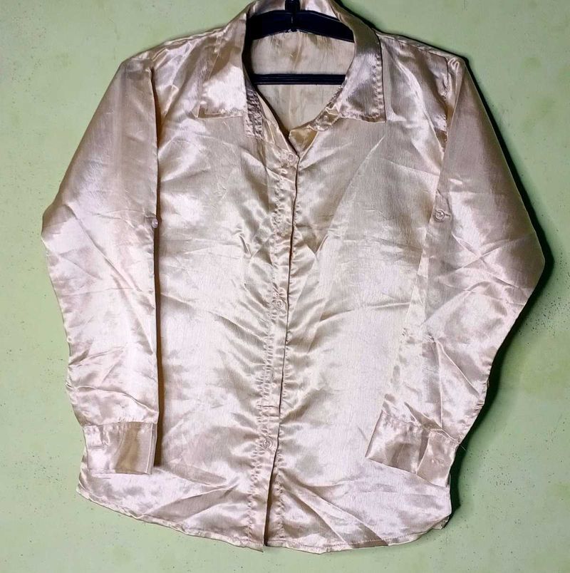 Satin Golden Shirt