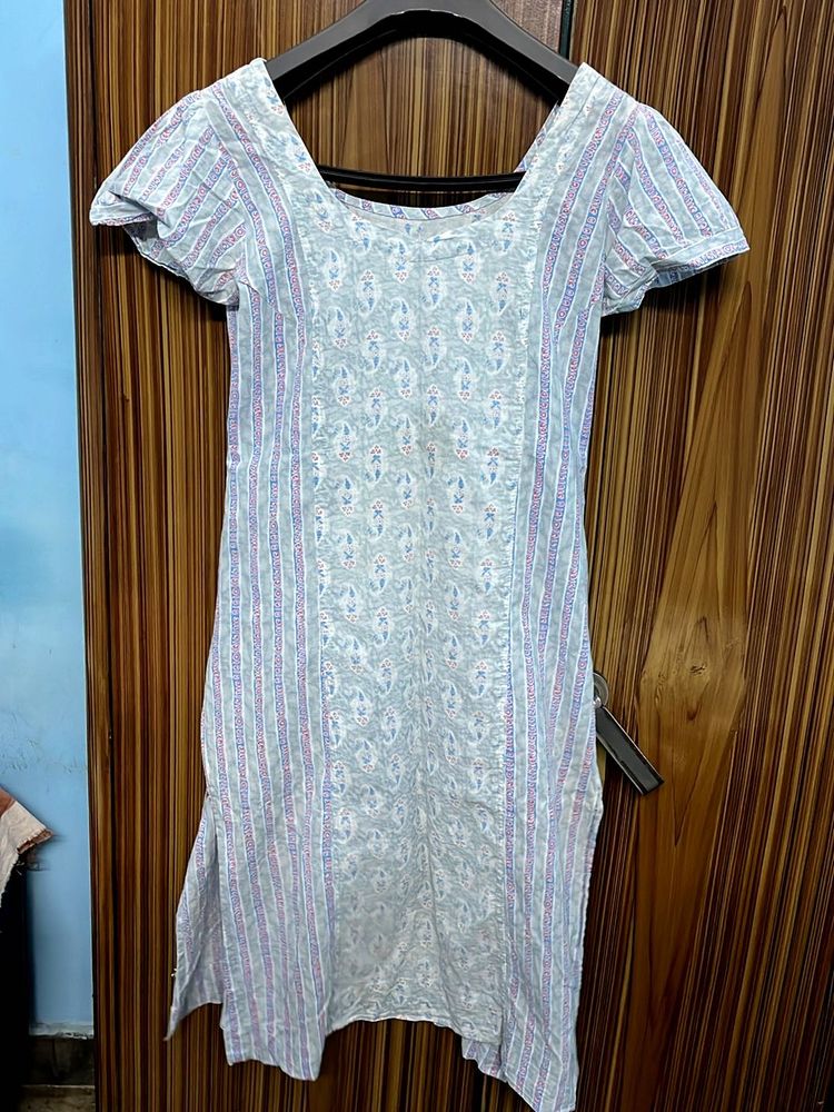 Blue Printed Kurta
