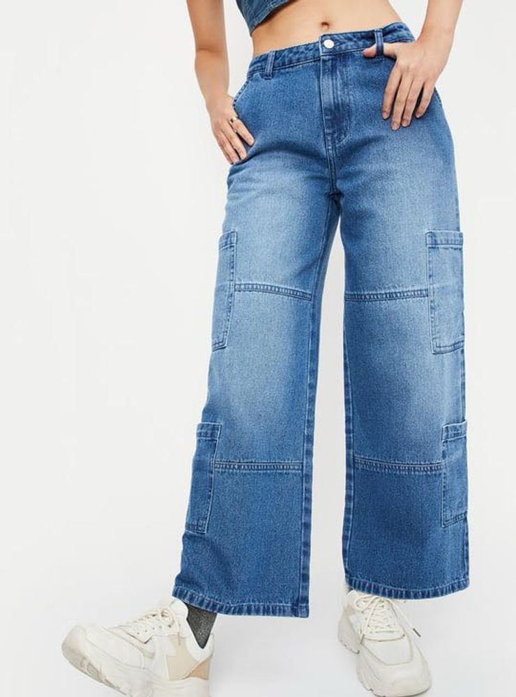 Pintresty Mid Waist Vintage Look Jeans