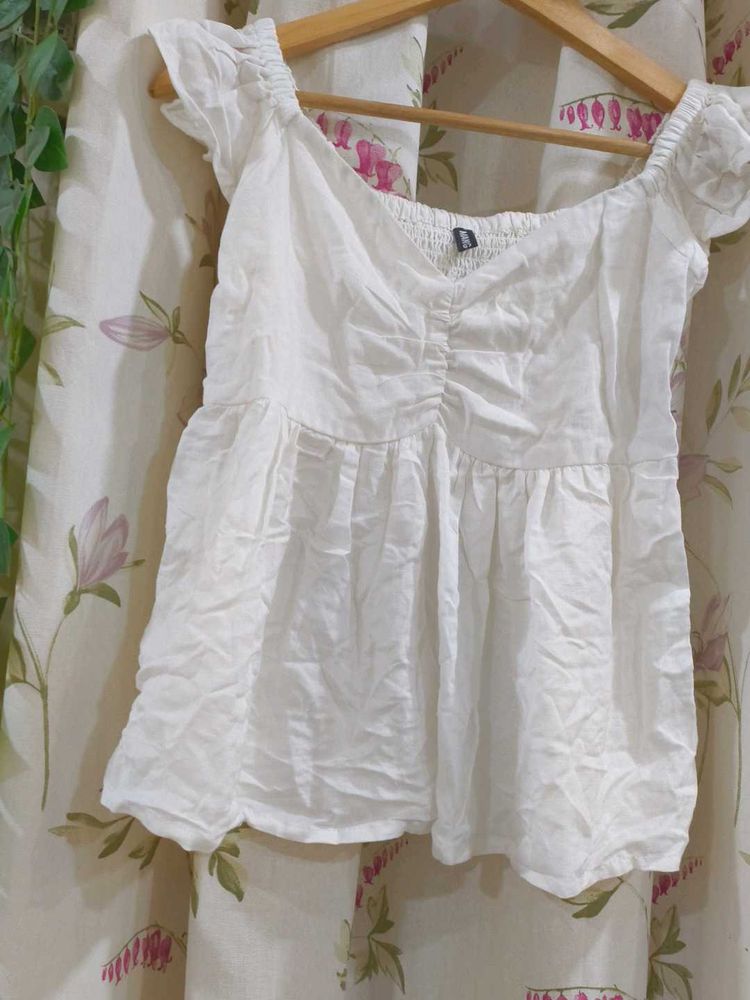 White Off-Shoulder Top