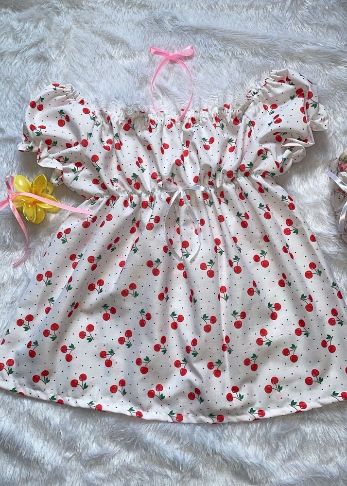 Cherry Print Babydoll Top🌸🍒