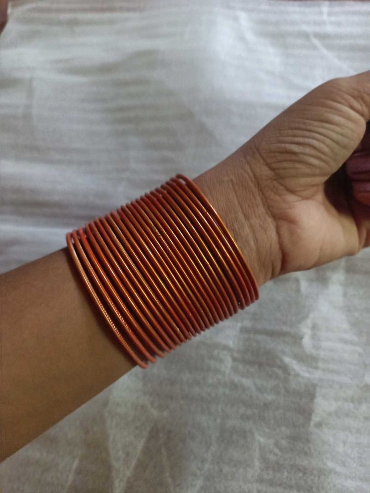 Brown Plain Metal Bangles