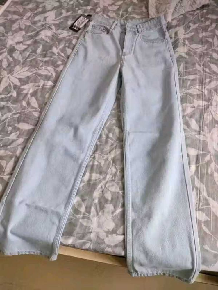 Light Wash Wide Leg Jeans