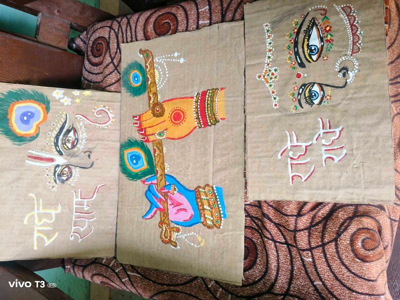 Beautiful Artwork On Cardboard