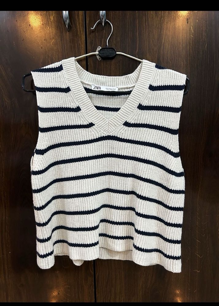 Striped Knit Vest