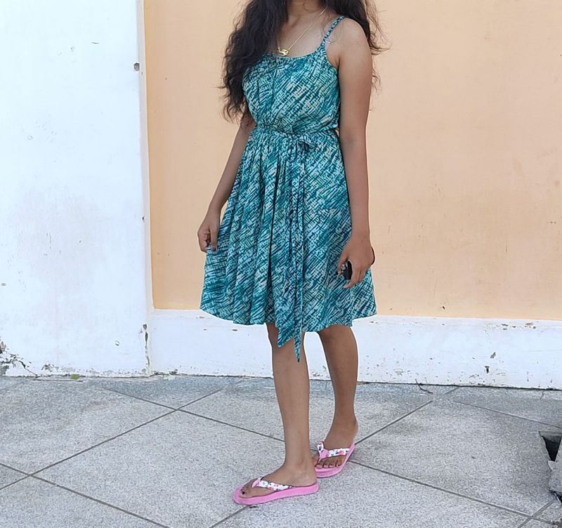 Green Printed Sundress
