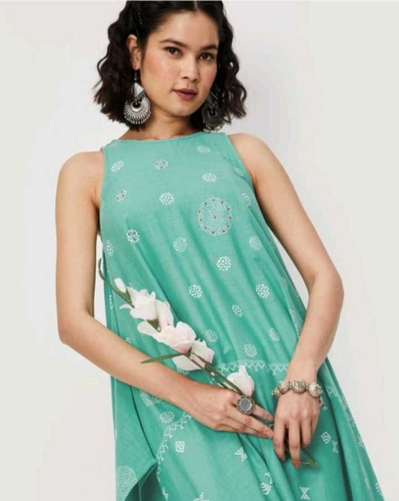 Elegant Green Printed Kurta