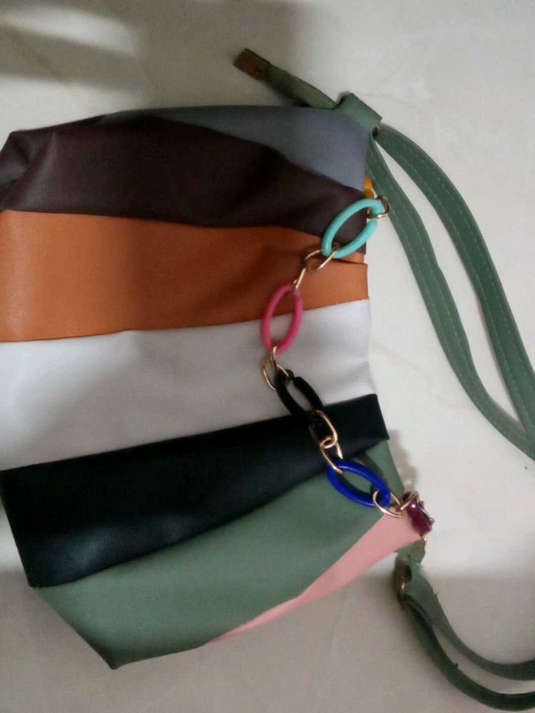 Color Block Shoulder Bag