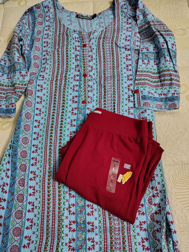 Combo Of New Kurti &amp; Leggings