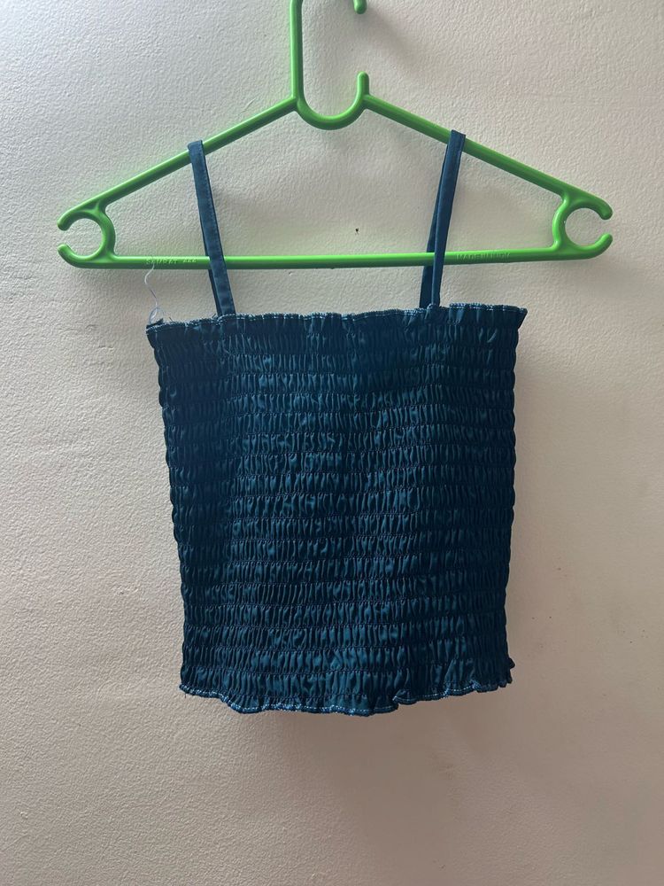 Sea Blue Green Coord Set Only Top