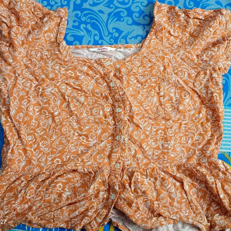 Floral Print Peplum Top