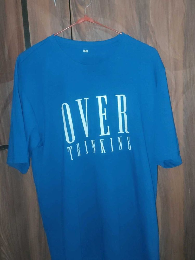 Blue &#34;Overthinking&#34; Graphic Tee