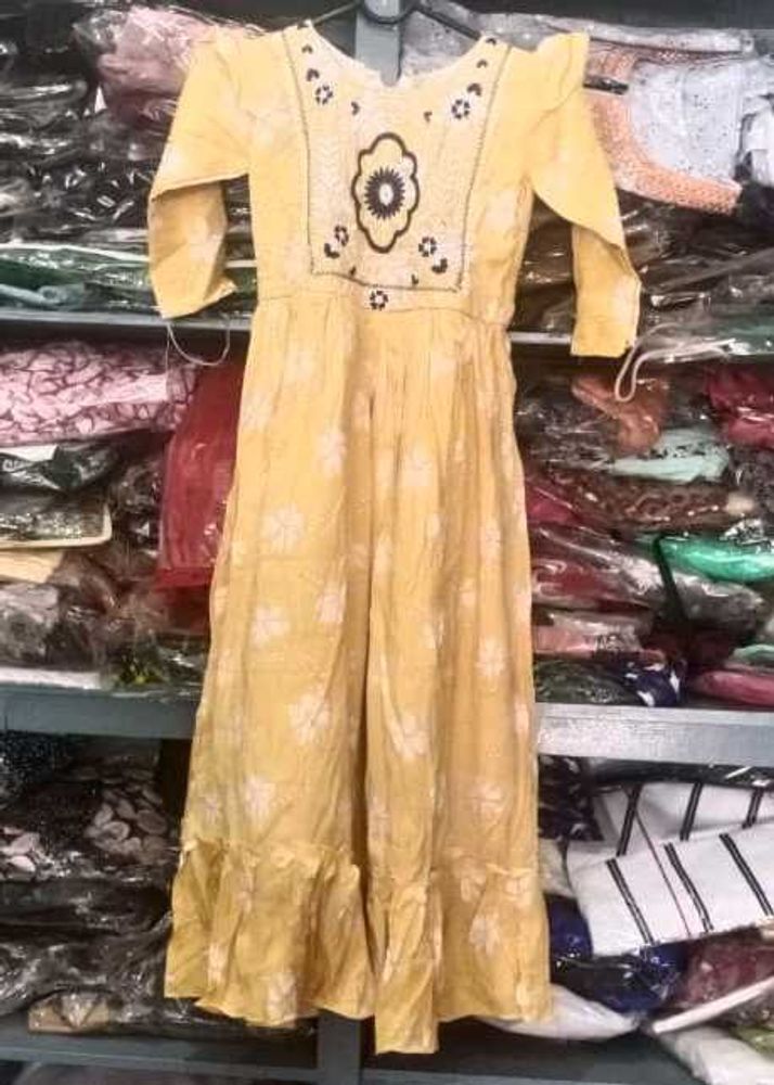 Yellow Embroidered Dress