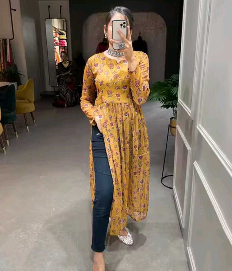 Floral Print Kurta