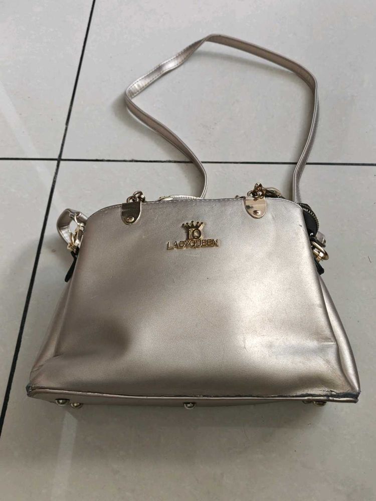 Lady Queen Silver Handbag