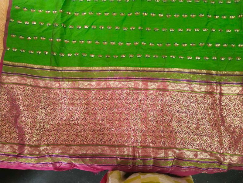 100%pure mysore Crepe Silk Saree