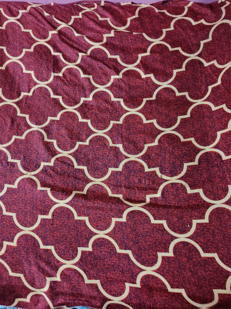 Maroon &amp; Gold Patterned Bedding Set