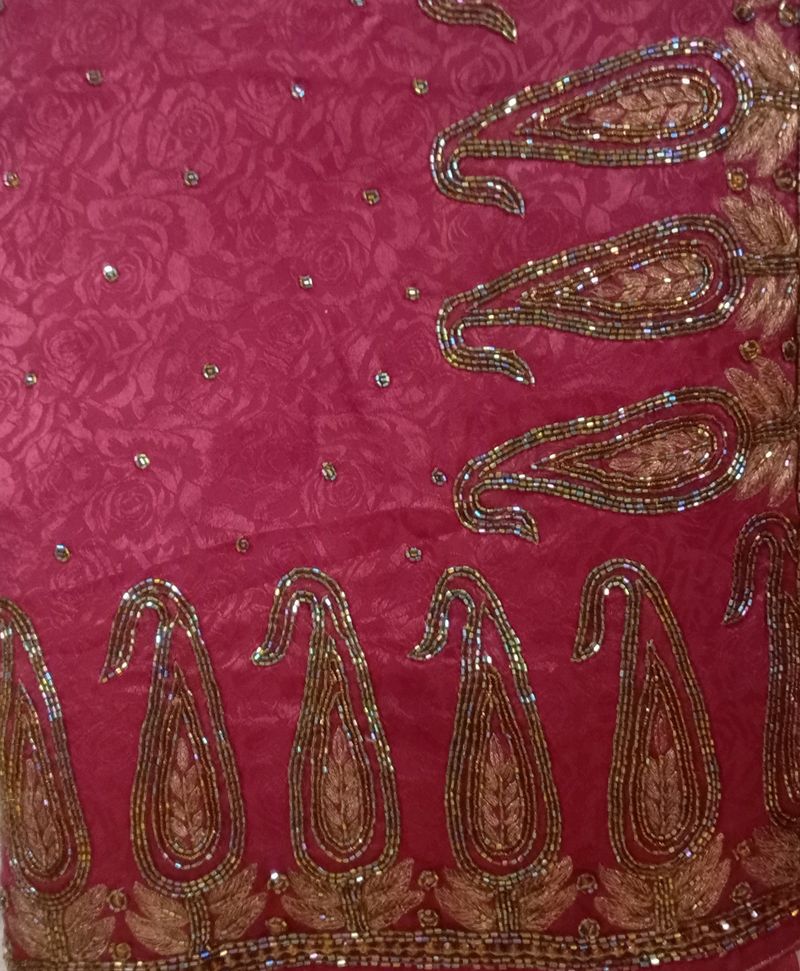 Balki Work Beautiful Saree With Blouse