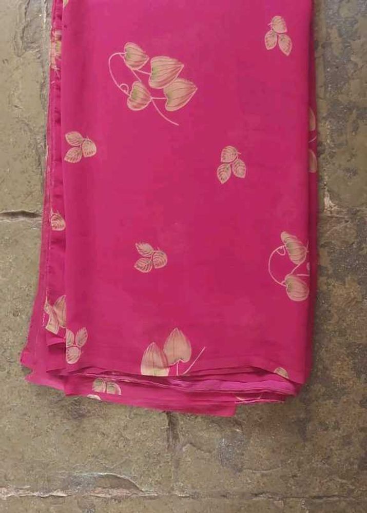 Pink Floral Saree