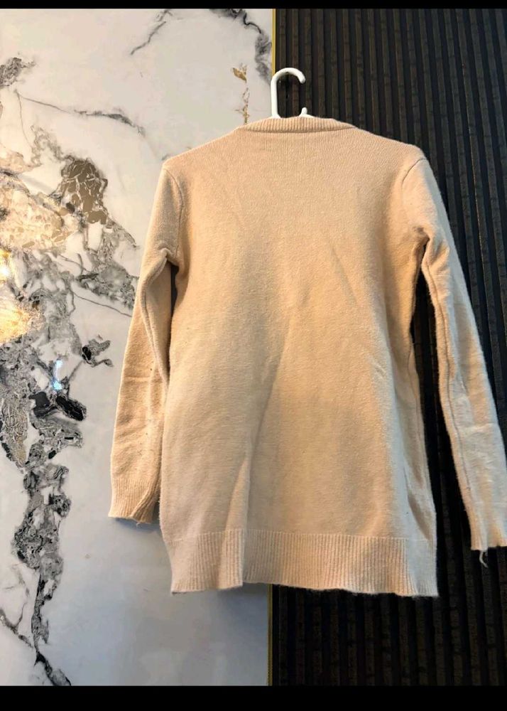 Beige colour woollen turtle for women