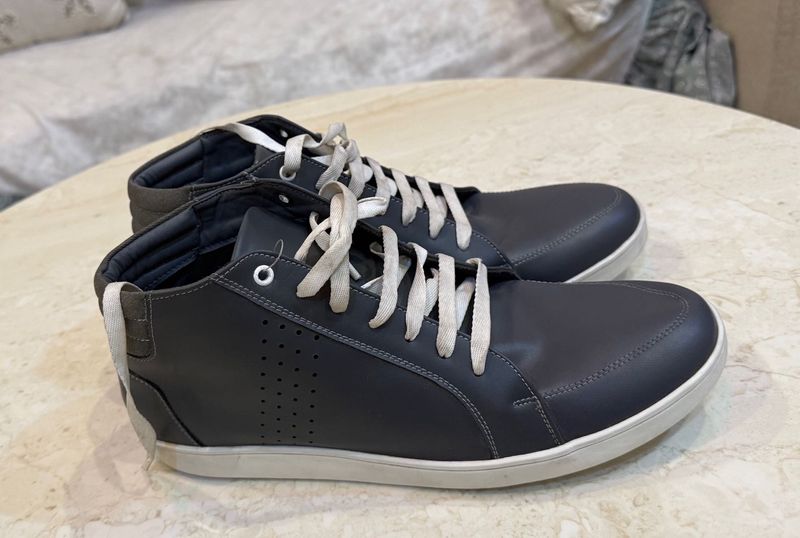 Stylish Grey High-Top Sneakers
