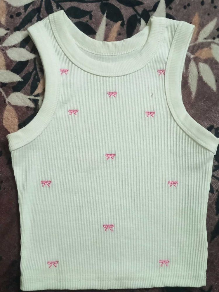Cute Embroidered Tank Top