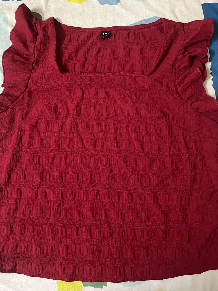 Red shein top