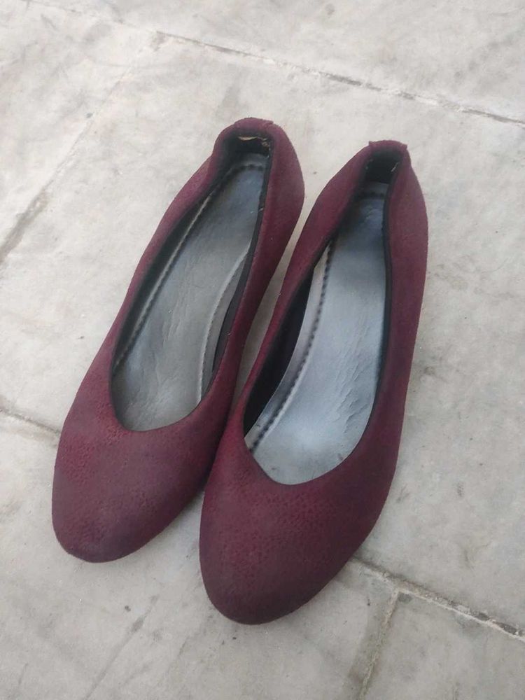 Burgundy Block Heels