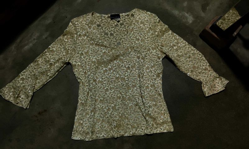 Brasso Net Beautiful Lace Work Top